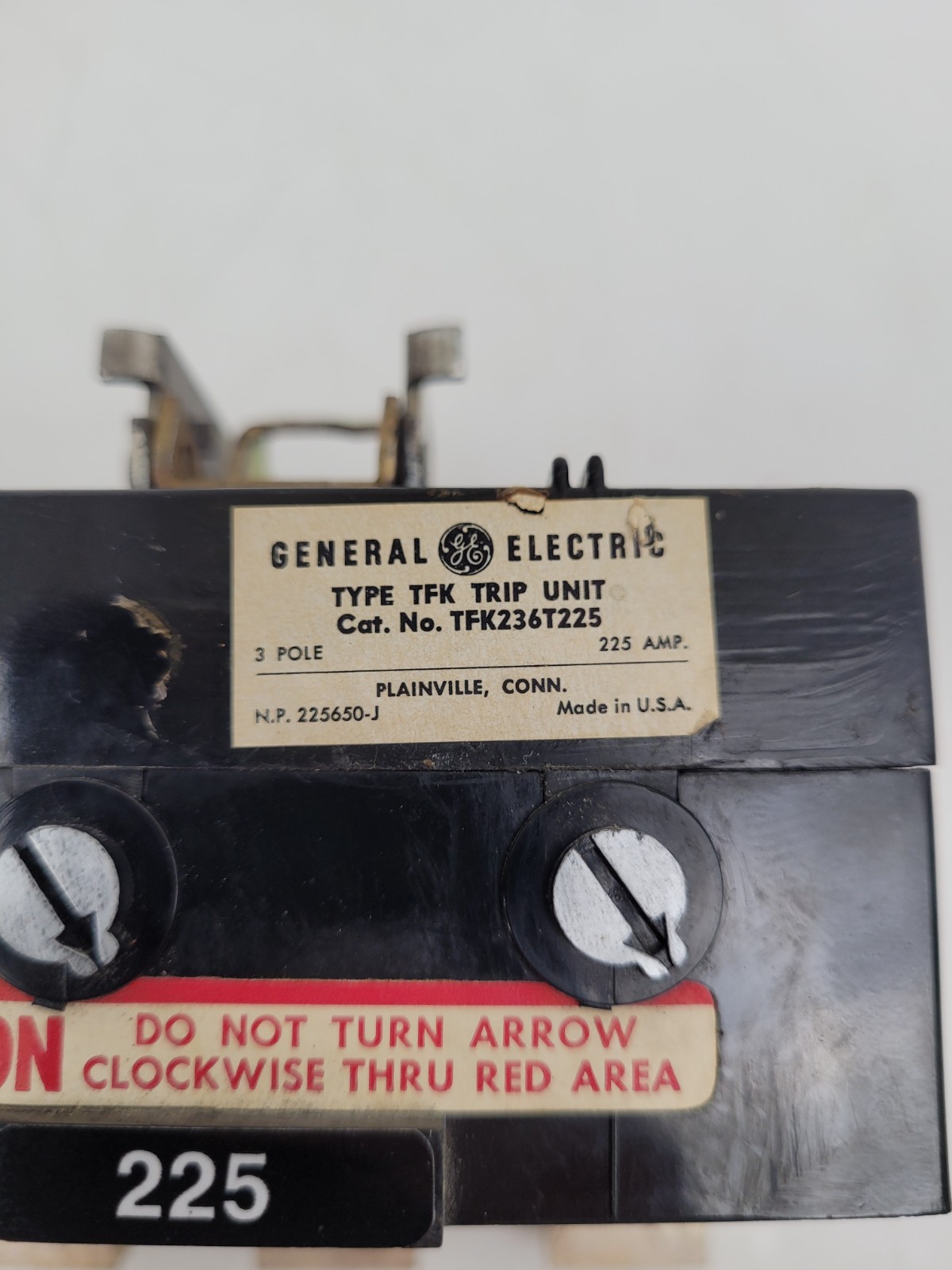 TFK236T225 GE 225A Trip Unit For TFK Frame Breakers – Next Day Option