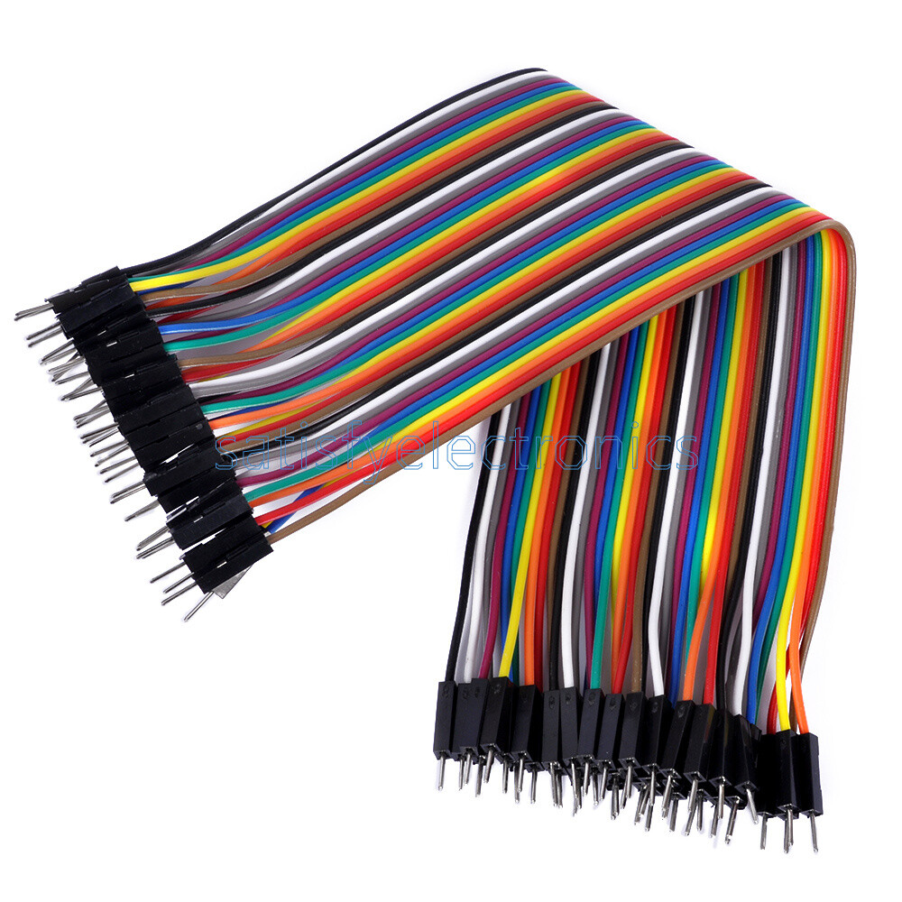 40PCS Dupont wire jumper cables 20cm 2.54MM male to male 1P-1P For Arduino