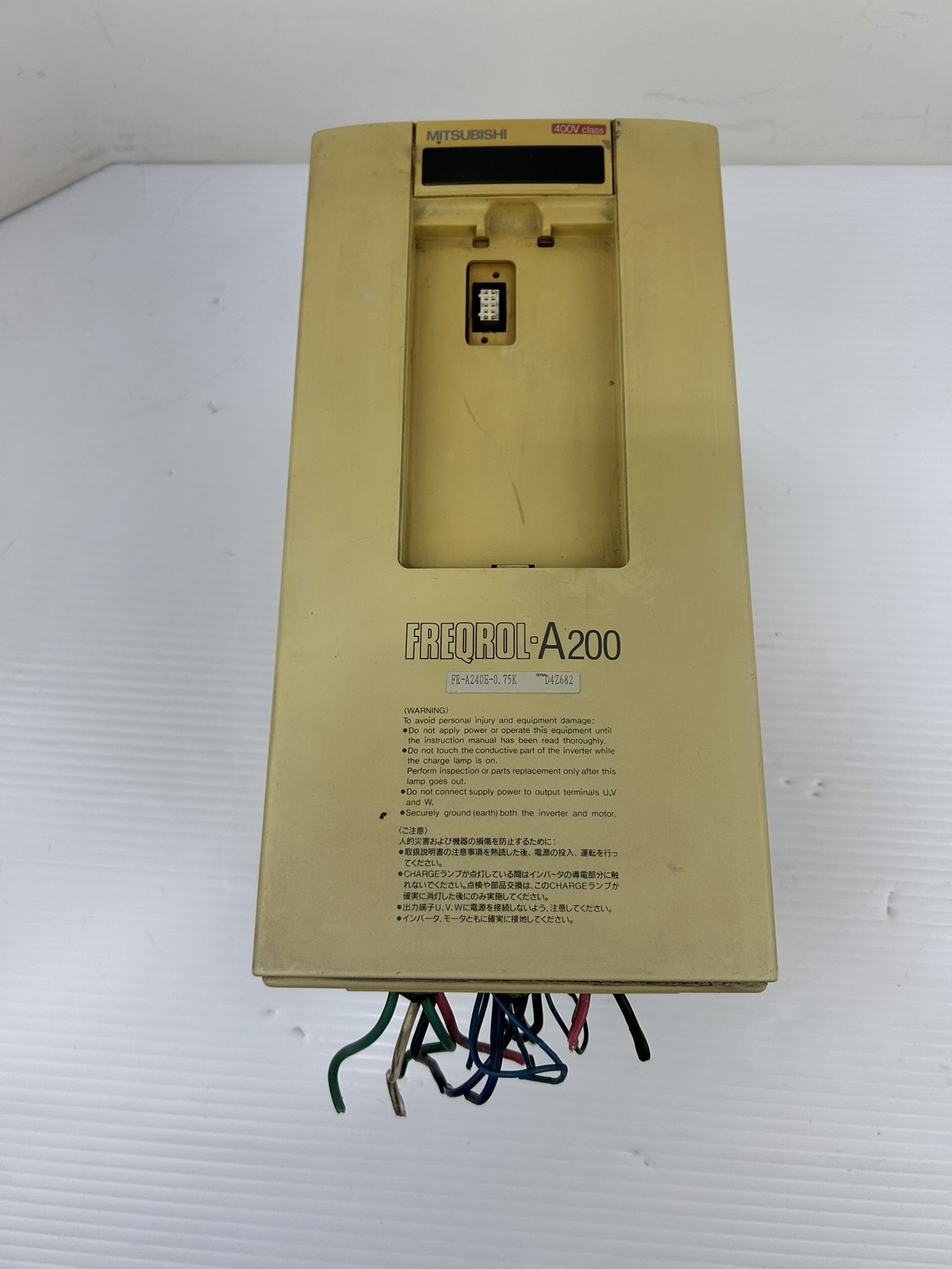 Mitsubishi FR-A240E-0.75K Inverter Freqrol A200 Drive 0.75kW – No Keypad