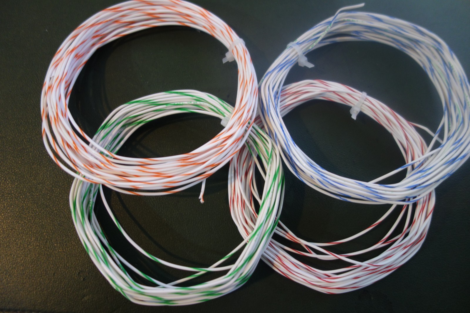 100 Feet 20 Awg Stranded striped 600V Silver Plate Mil Spec Teflon/ PTFE Wire