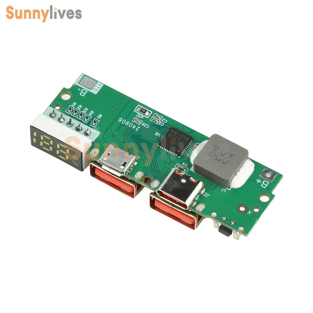PD/QC 22.5W Fast Charging Module DIY Mobile Power Bank Circuit Board LED Display