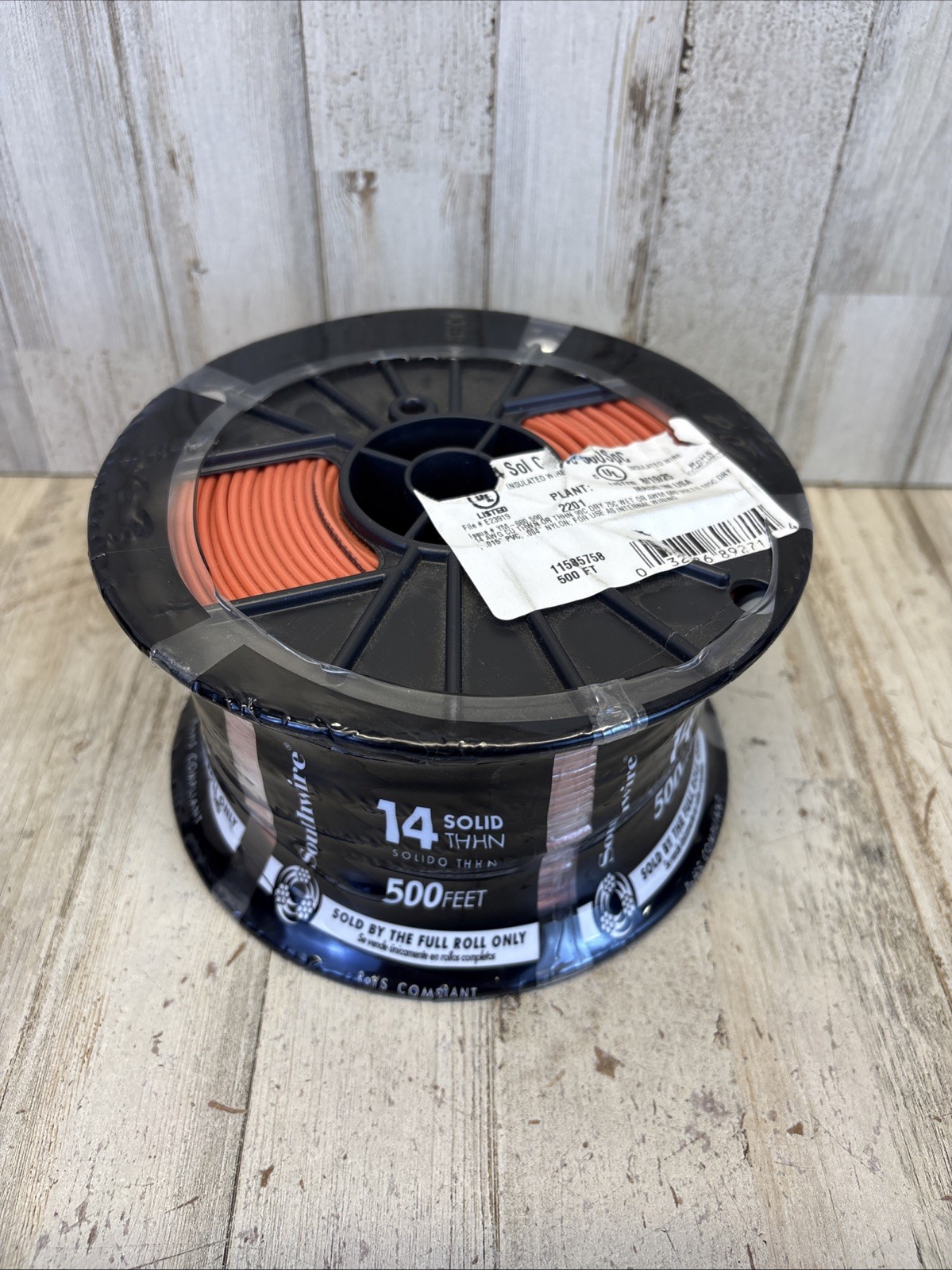Southwire 500-Feet 14 -AWG Orange Solid Copper THHN Wire New Free Shipping