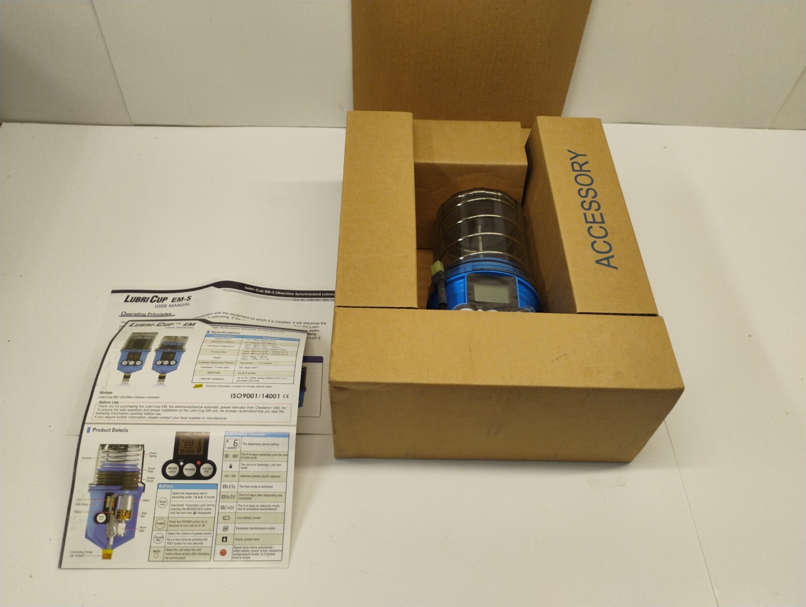 CHESTERTON LUBRI-CUP EM -S 255cc AUTOMATIC LUBRICATOR NEW 084309 oil fluids