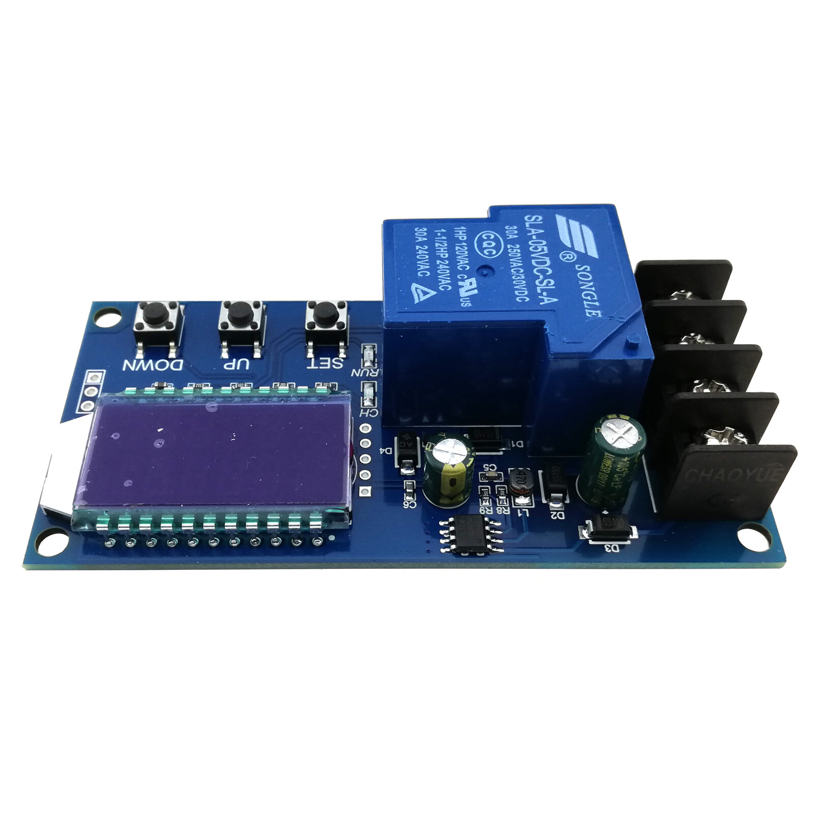 Lead-acid Battery Charge Time Controller Protection Board 6-60v 30A LCD Display