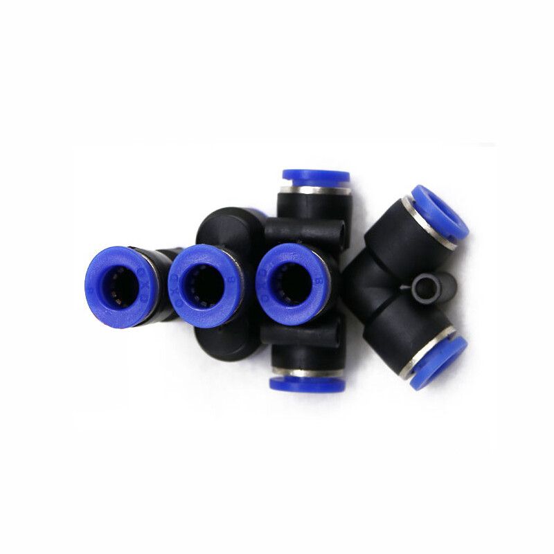 Pneumatic Hose Quick Coupling Plastic Push Connectors Straight/L/Y/T Type Black