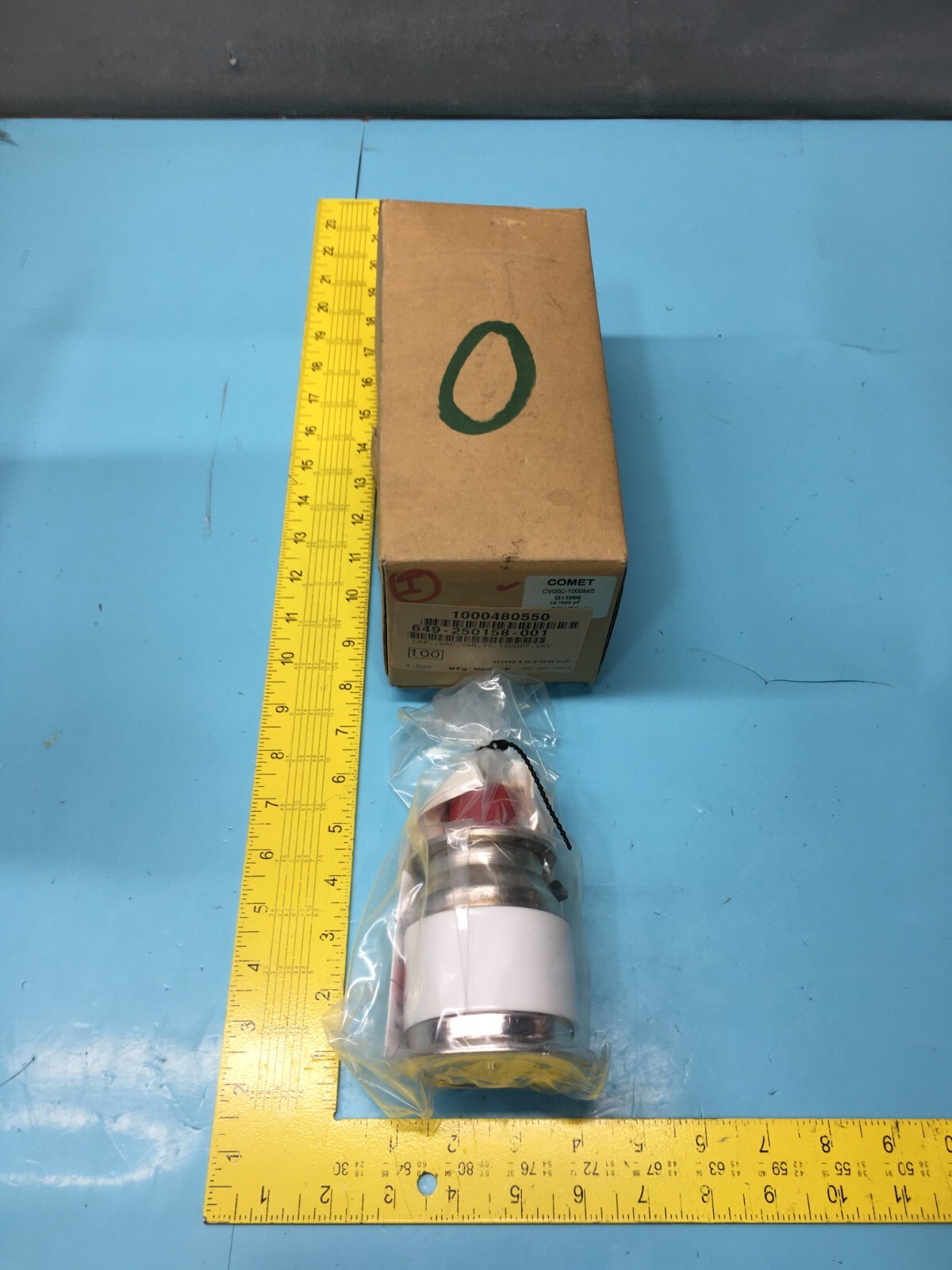 LAM 649-250158-001 COMET CAPACITOR VARIABLE 10-1000PF 5KV, CV05C-1000M/5, 139424