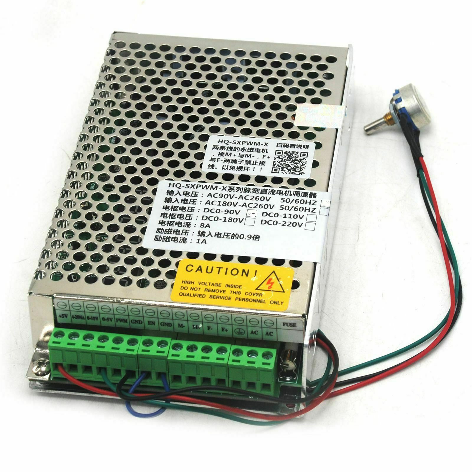 AC90V-260V Input DC90V 110V 180V 220V Output 8A PWM Motor Speed Controller Drive
