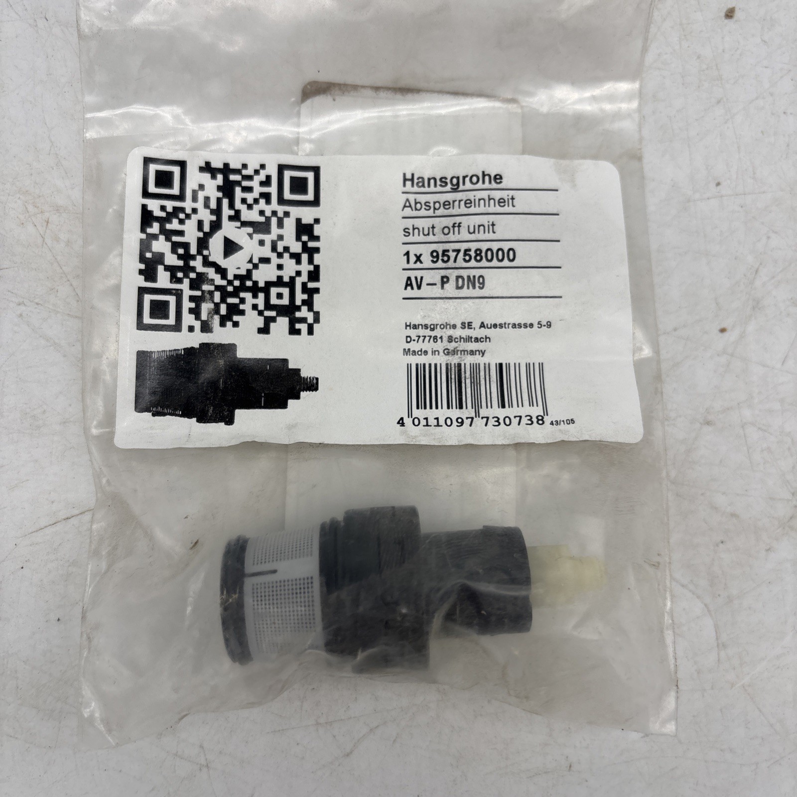 Brand New Shut-off Valve Shower Accessories Core 95758000 for Hansgrohe