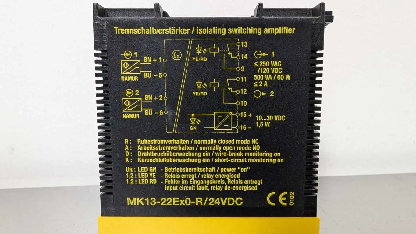 Turck MK13-22Ex0-R/24VDC Isolating Switching Amplifier 250VAC 120V DC 10-30VDC