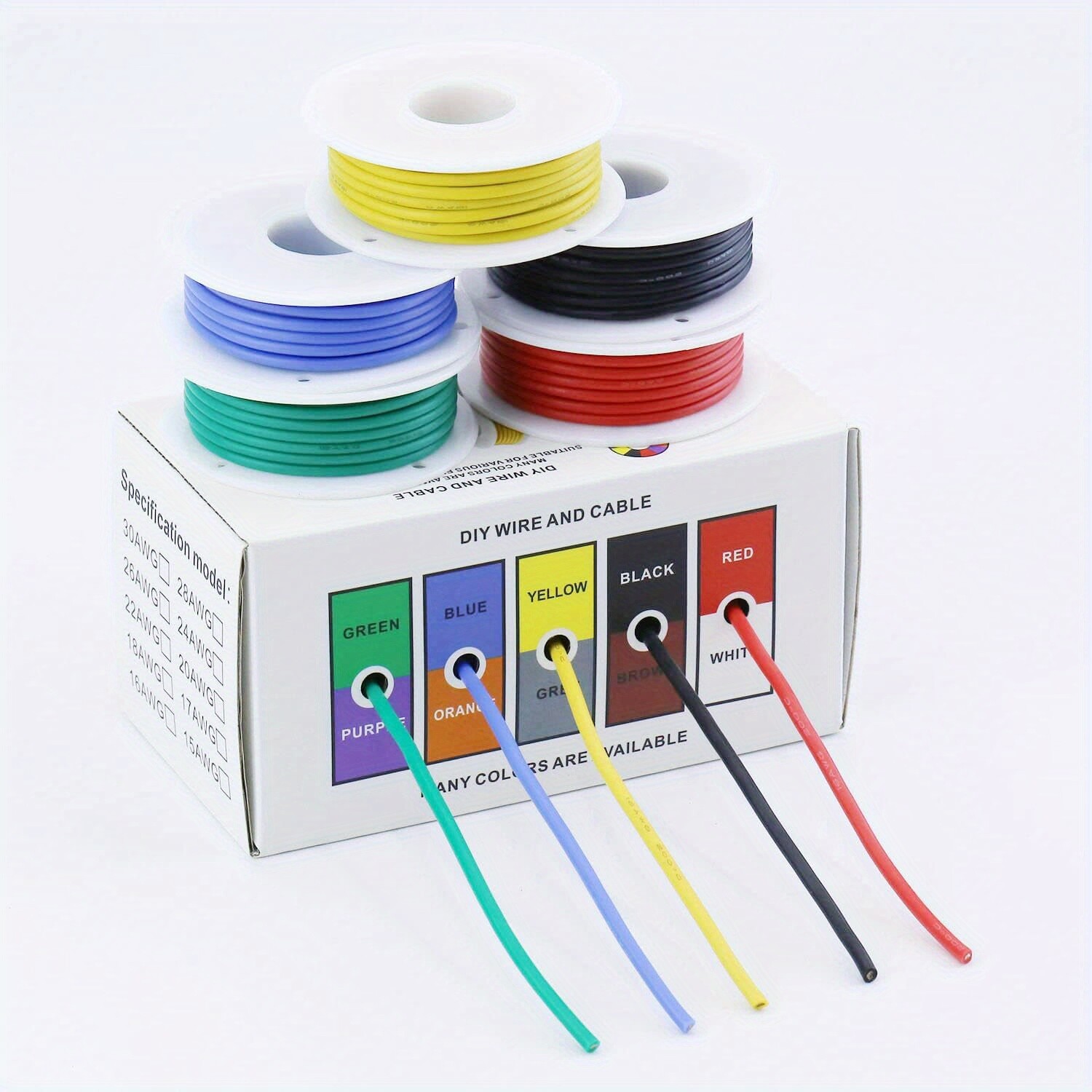 26/30 AWG Flexible Silicone Wire Electric Wire Gauge Tinned Copper Hook Up Wire