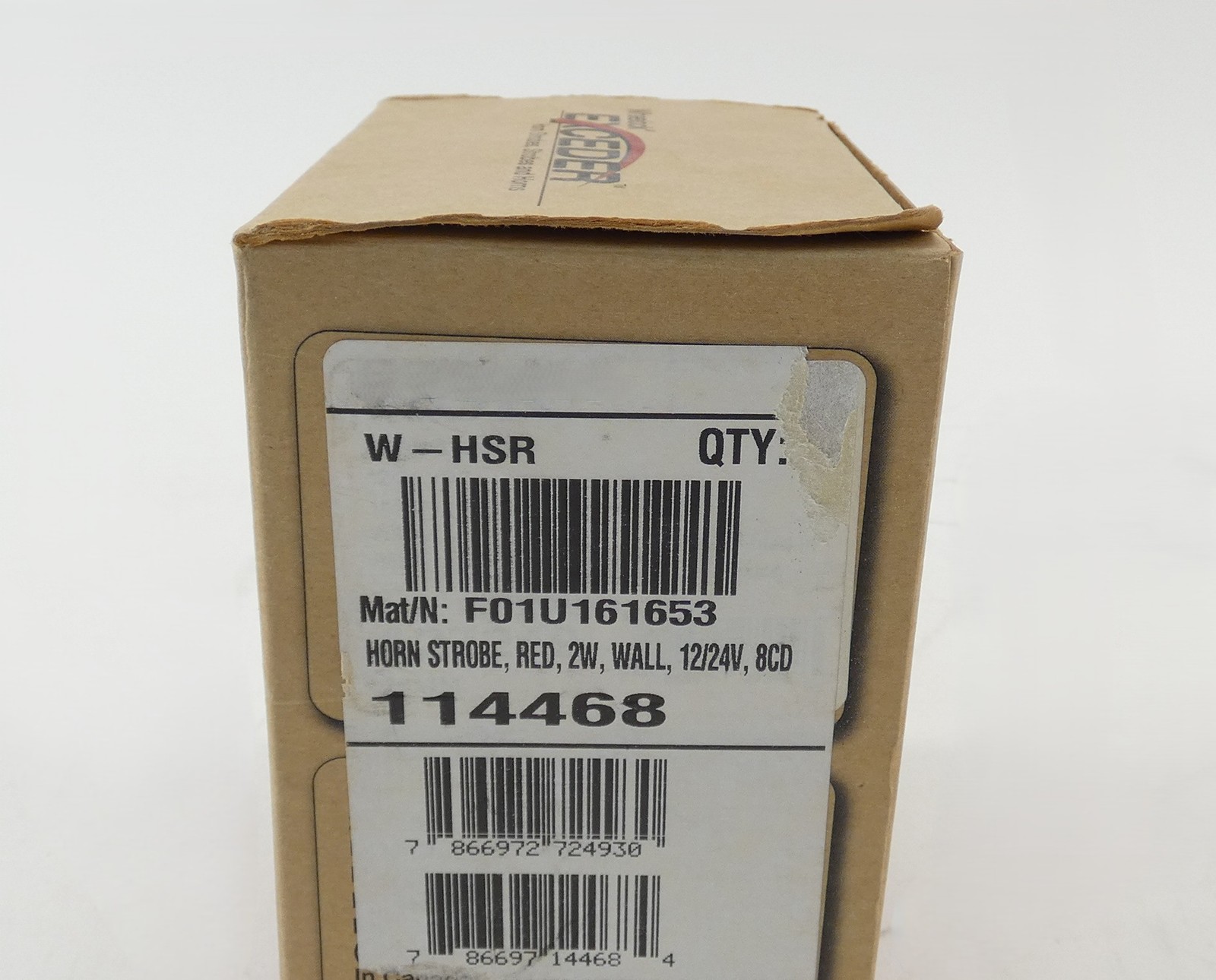 Cooper HSR 114468 Wheelock Exceder Fire Alarm Strobe Wall Mount 12/24VDC – NE…