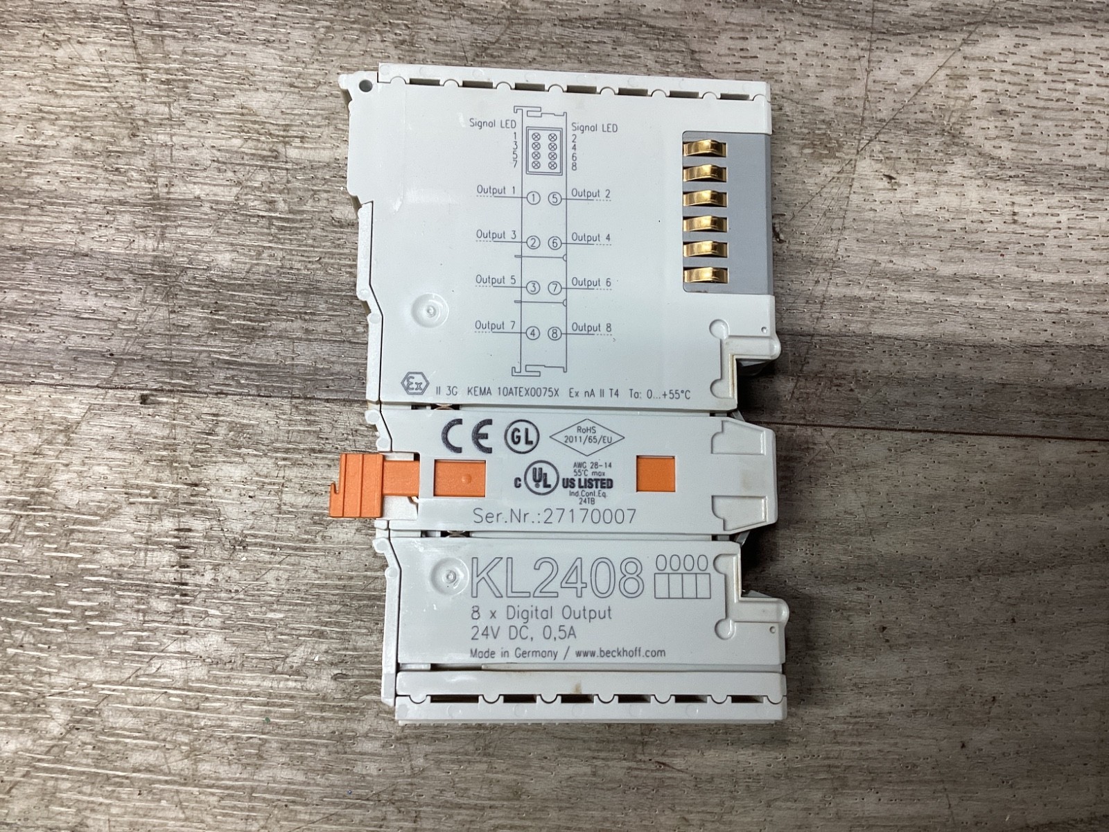 Beckhoff KL2408 Bus Terminal, 8-channel digital output #126N114