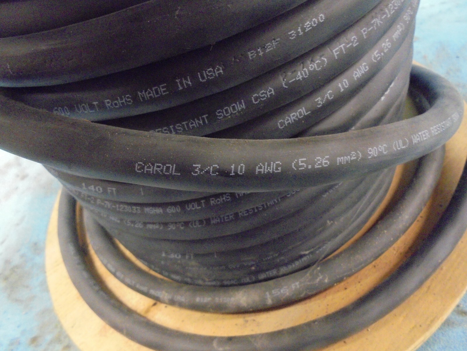 Carol Portable Cord 10 AWG, SOOW,100 Ft. Black