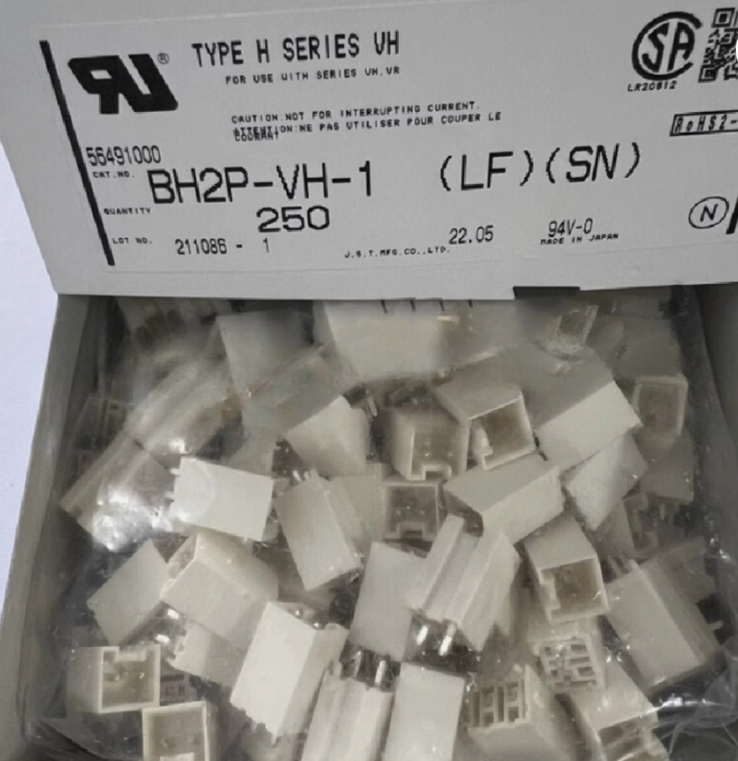 250pcs/box For Connector connectors BH2P-VH-1 Block 2PIN Pitch 3.96mm &qqb