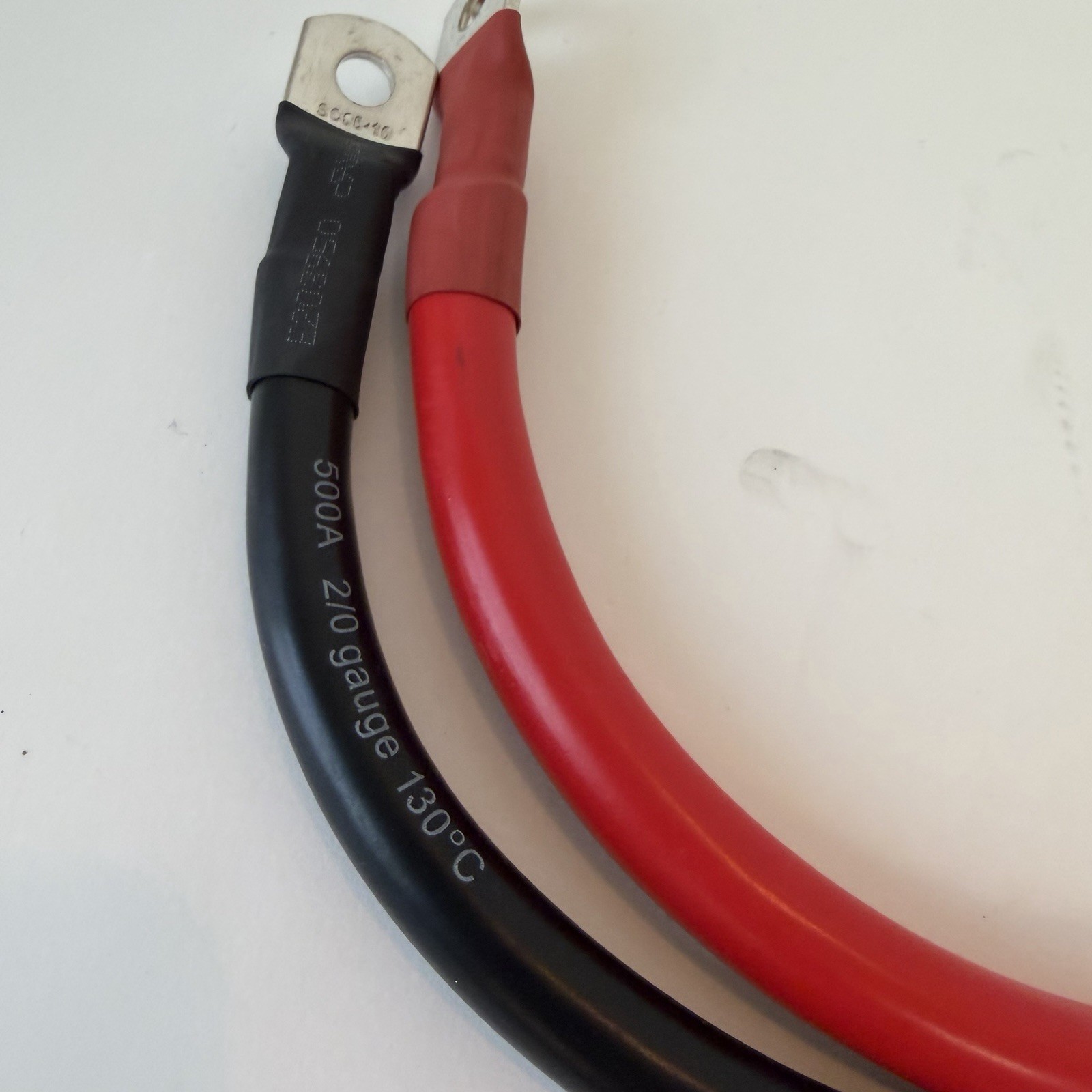 Pair JUPITER 500A 2/0 AWG Inverter 3′ Cable Set – New Without Box