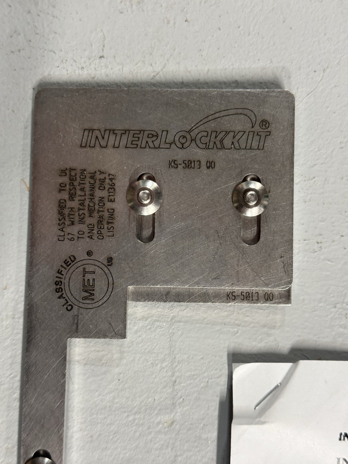 Interlockkit KS-5013 QO Solar Compatible Generator Interlock