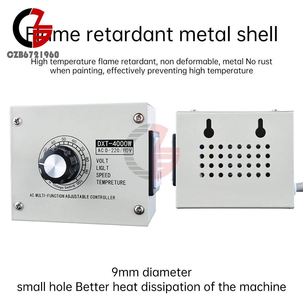 110V 4000W Adjustable Voltage Regulator Dimming SCR Temperature Speed Controller
