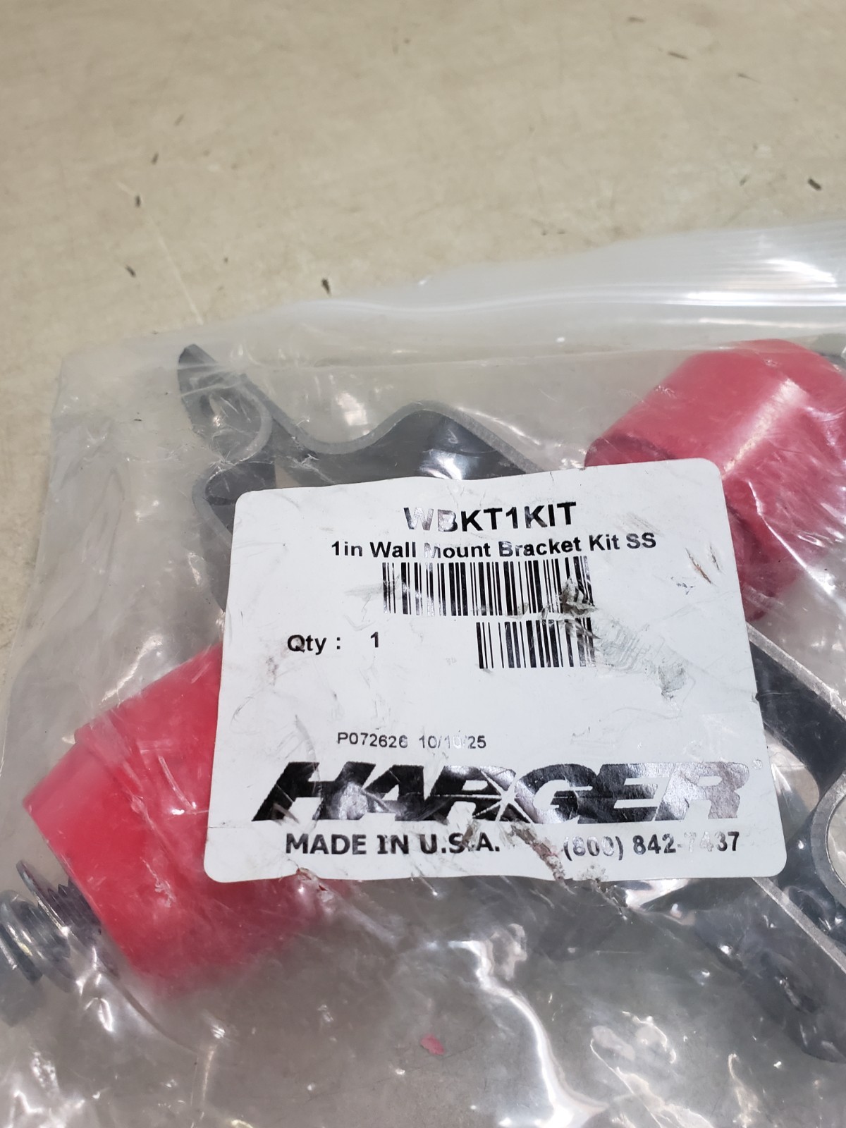 HARGER WBKT1KIT, 1” Wall Mount Bracket Kit SS