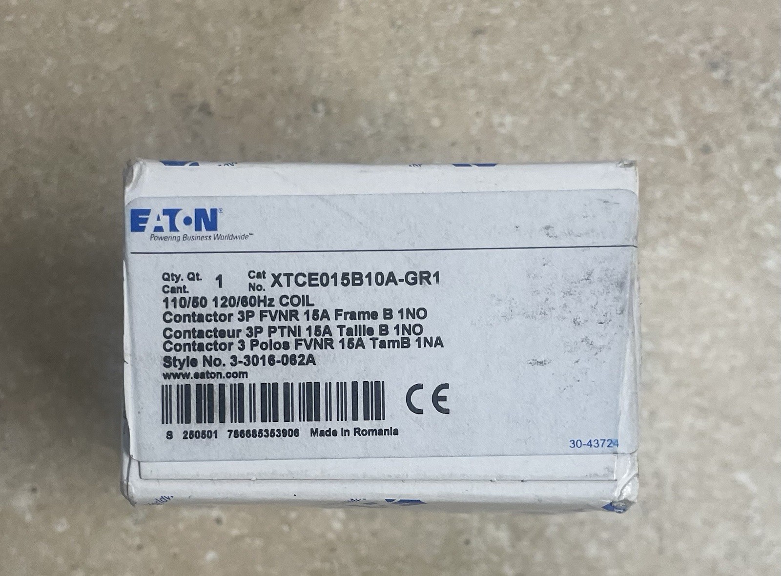 NIB – Eaton – XTCE015B10A – 15A Eaton Xt Contactor