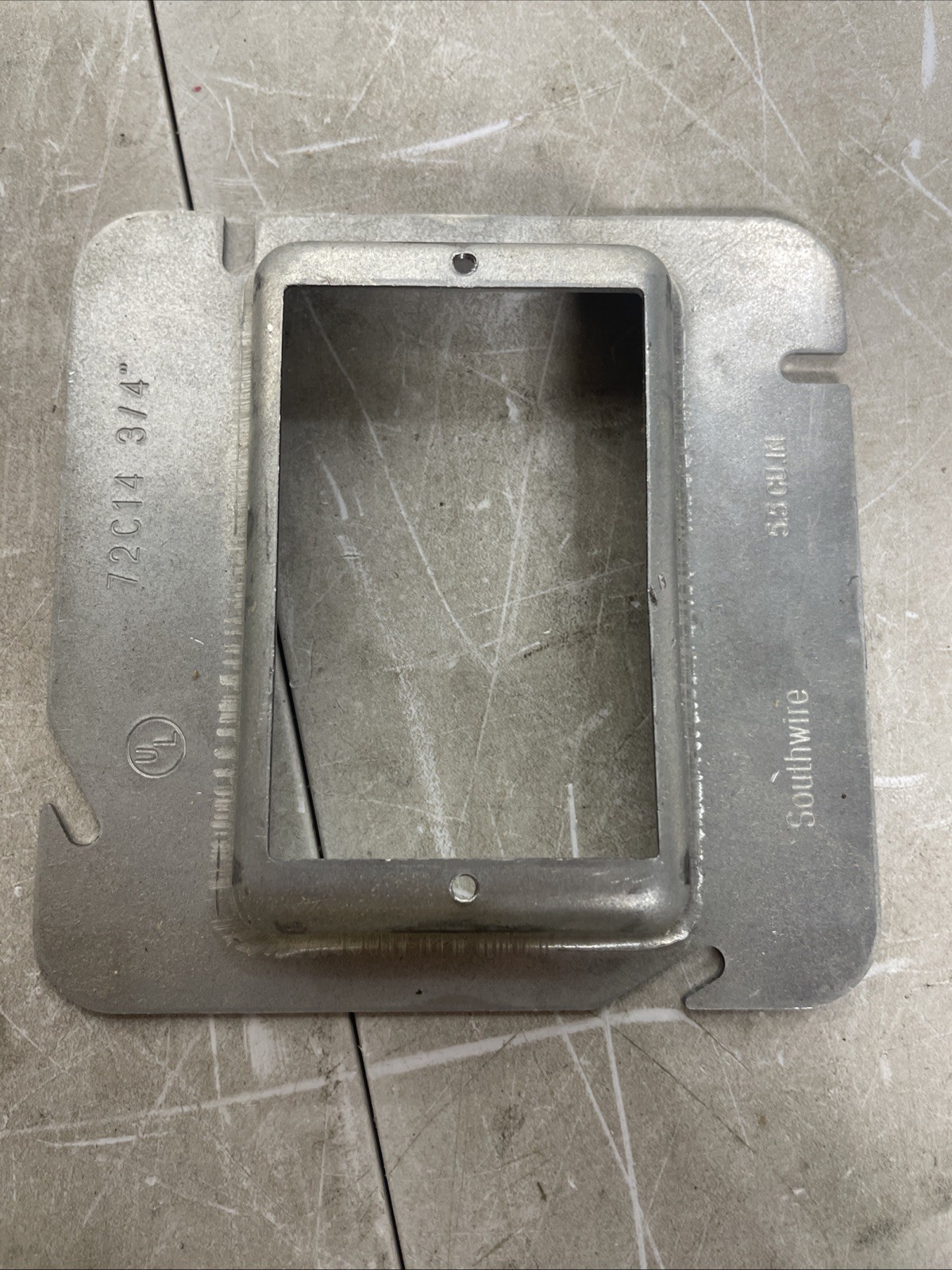 Southwire 72C14 4-11/16″, 3/4″ Raised Steel Electrical Box Device Ring Lot Of 57