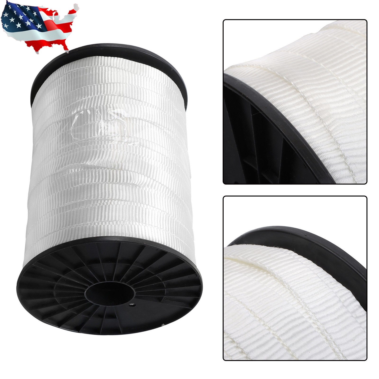 Polyester Pull Tape, 3/4″ x 600′ Mule Tape Flat Rope, 2500 lb Tensile Capacity
