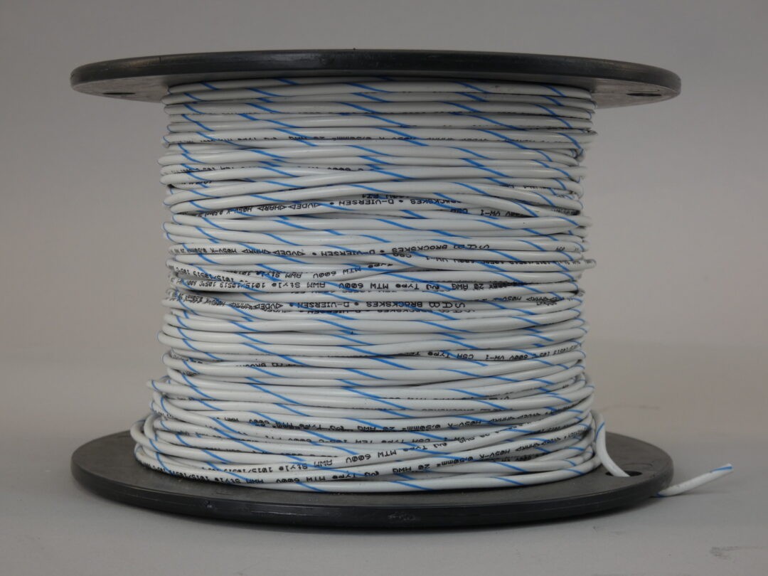*Lot of 2* Allied Wire & Cable WHITE/BLUE Wire Length Unknown 20AWG 1C – NEW …