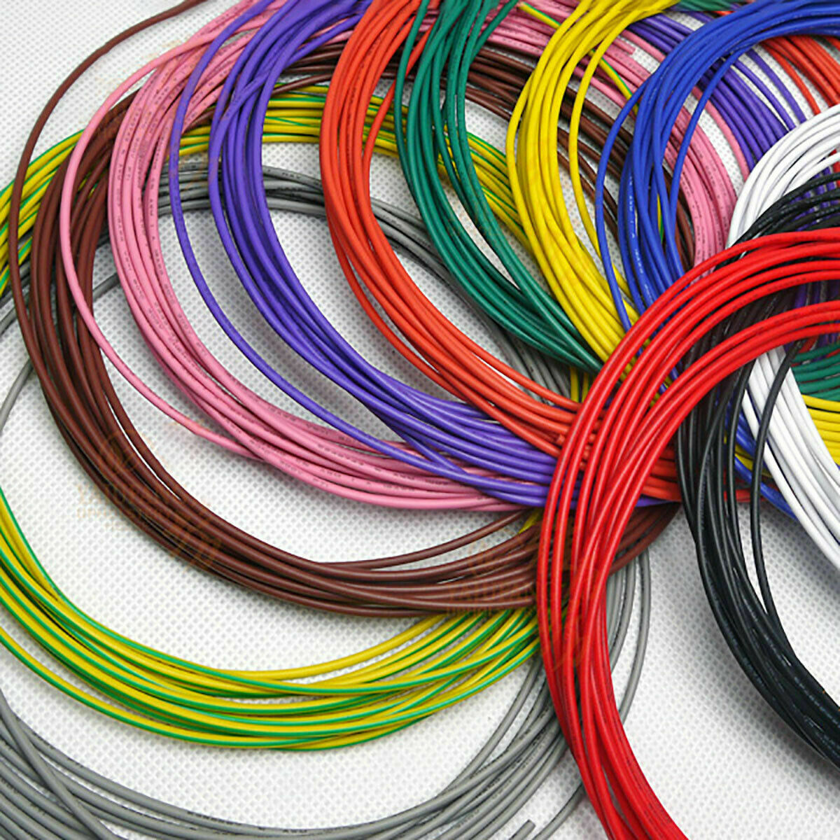 16AWG~30AWG Gauge Electric Wire Tinned Copper Flexible PVC Hookup Multicolor