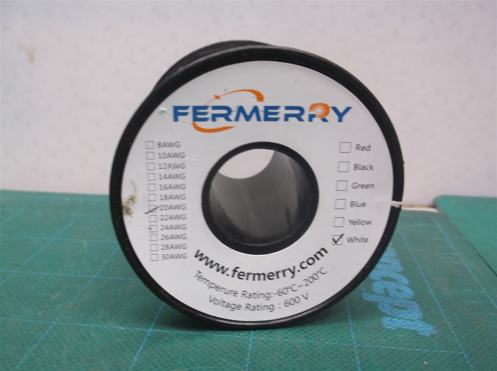 Fermerry 20AWG Stranded Wire Electrical Wire Silicone Cable White 100ft