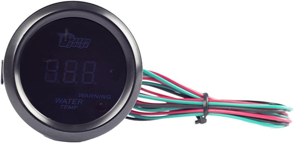 Medidor de Temperatura del Agua 2″ 52 mm Coche Universal Digital Luz LED Az