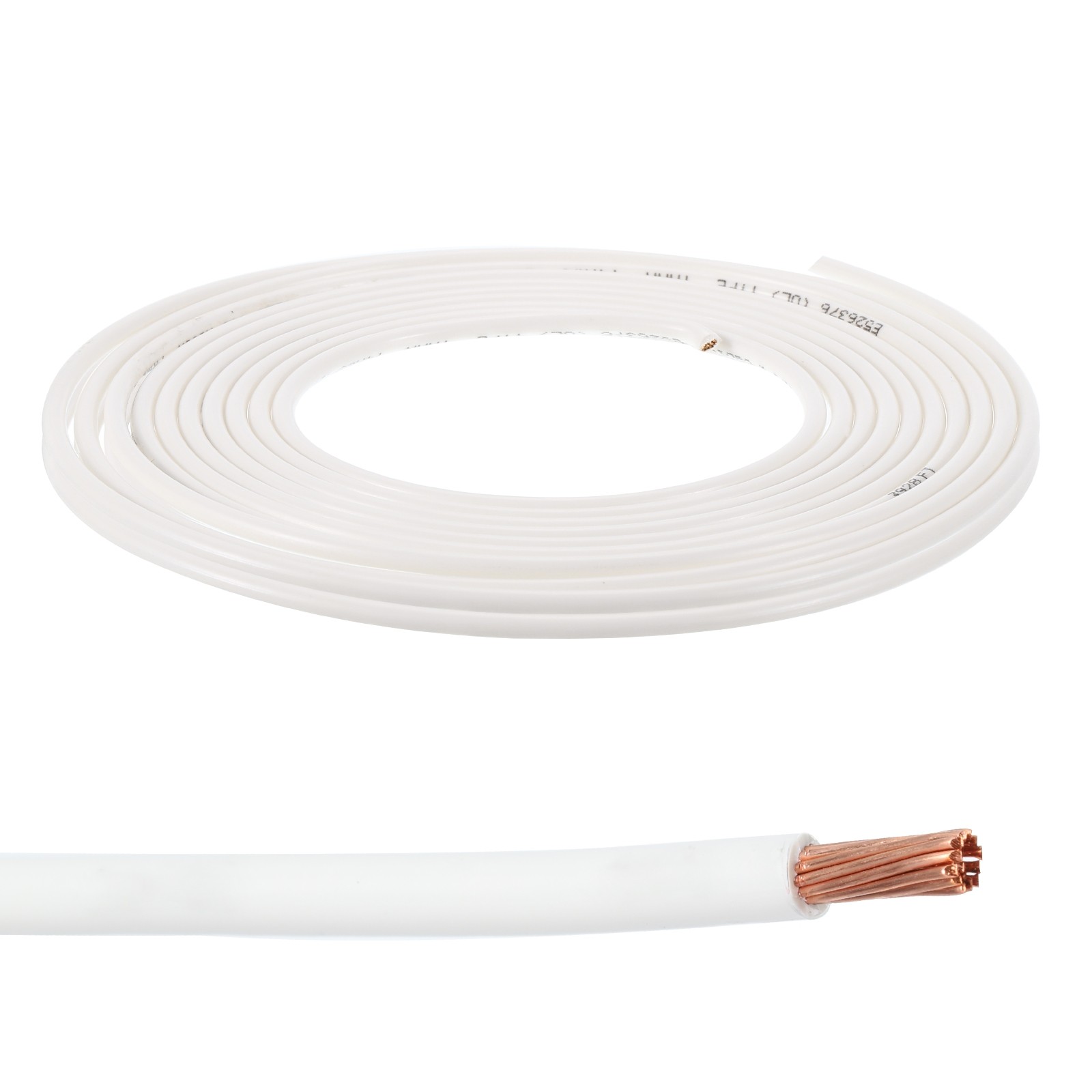 24.6 Feet 12 AWG Gauge THHN Stranded White Copper Building Wire 600V