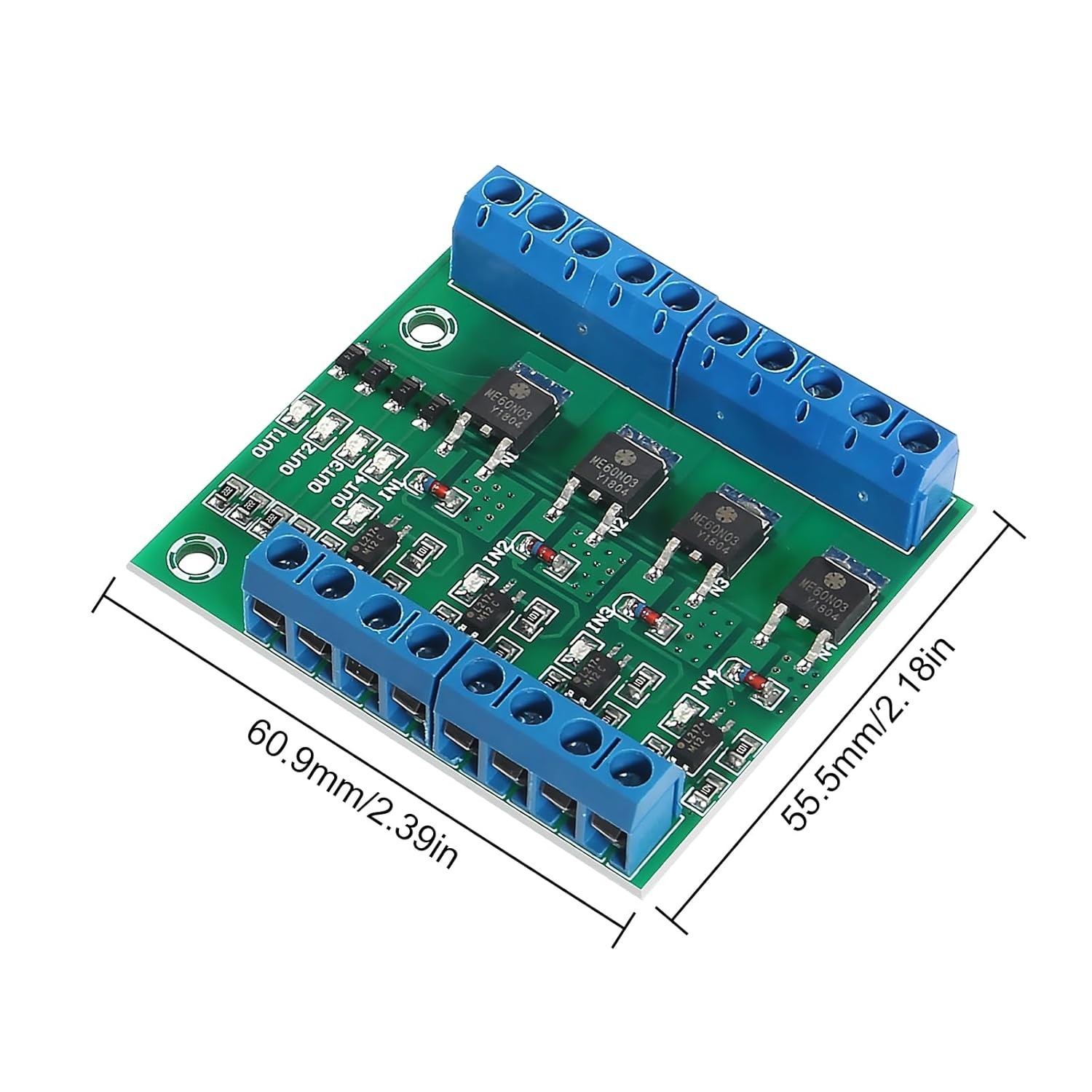 3pcs 4-Channel Circuit Board MOS FET PWM 3-20V to 3.7-27VDC 10A Driver Module