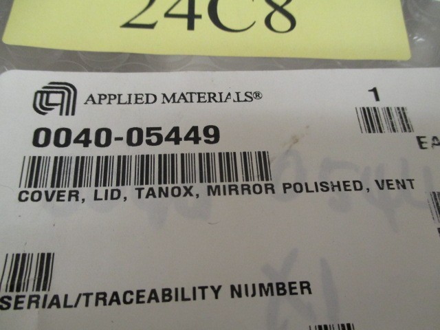 AMAT 0040-05449 Cover, Lid, Tanox, Mirror Polished, Vent