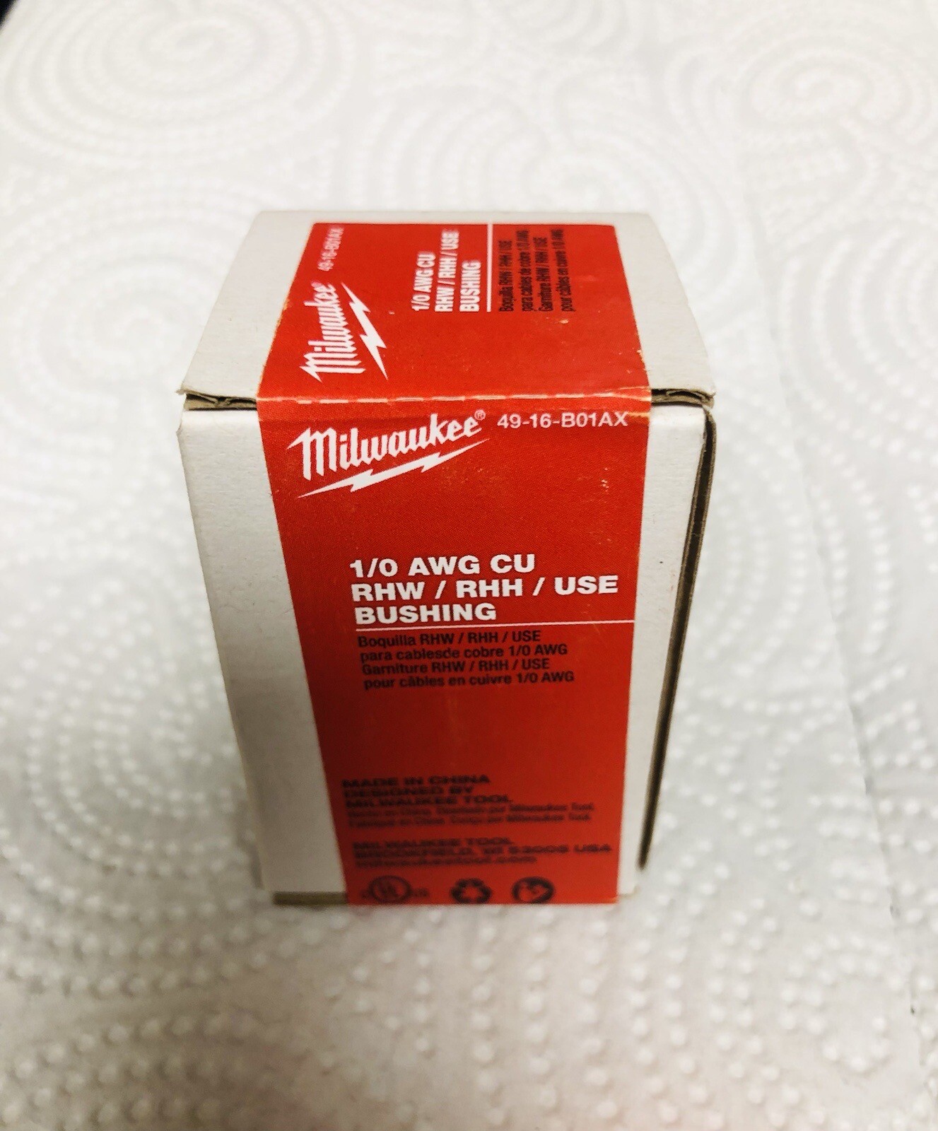 Milwaukee Tool 49-16-B01ax 1/0 Awg Copper & Aluminum Rhw / Rhh / Use Bushing