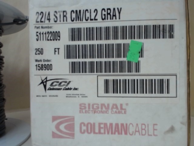 2 Partial Rolls Signal Electronic Coleman Cable 511122009 22/4 Str