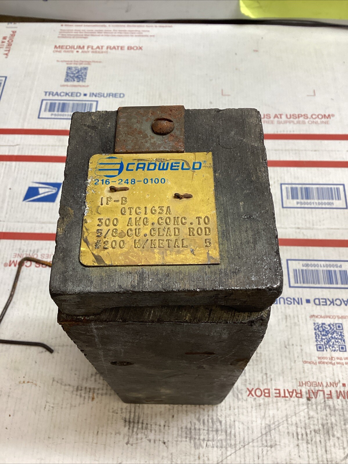 ERICO CADWELD GTC163A MOLD 300 AWG 5/8 CU RUN & TAP #200 CART ED4U 3295