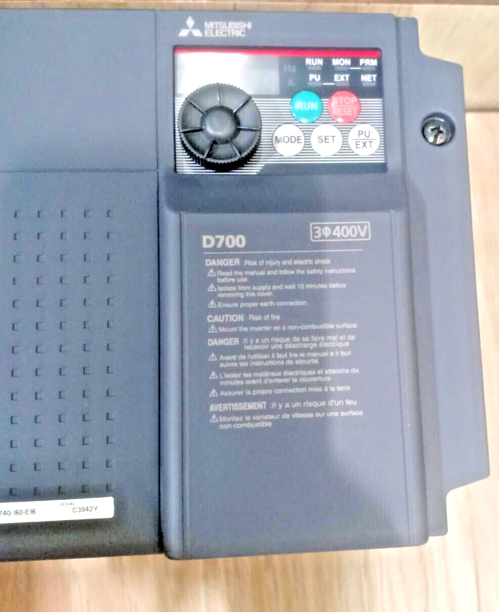 1PC- MITSUBISHI FR-D740-160-E16 Variable Frequency Drive 3 – Phase, 7.5 KW- NEW