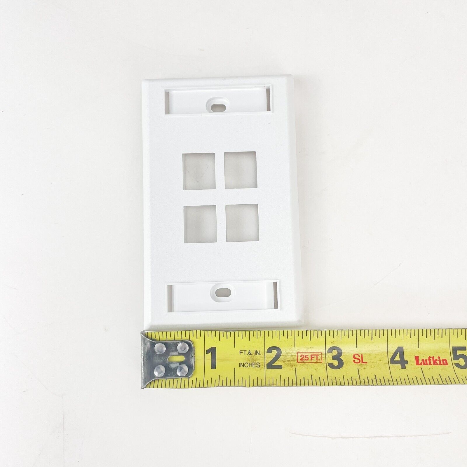 Ortronics OR-KSFP4-88 Single Gang Plastic Faceplate 4 Hole White Lot of 20 NEW