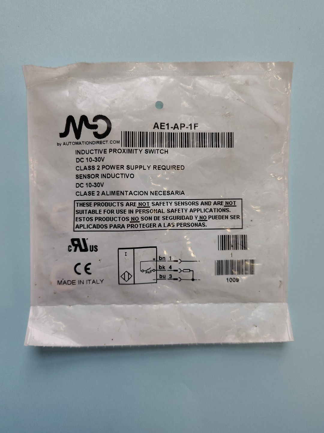AUTOMATION DIRECT AE1-AP-1F INDUCTIVE PROXIMITY SWITCH AUTOMATIONDIRECT 🆕 ITALY