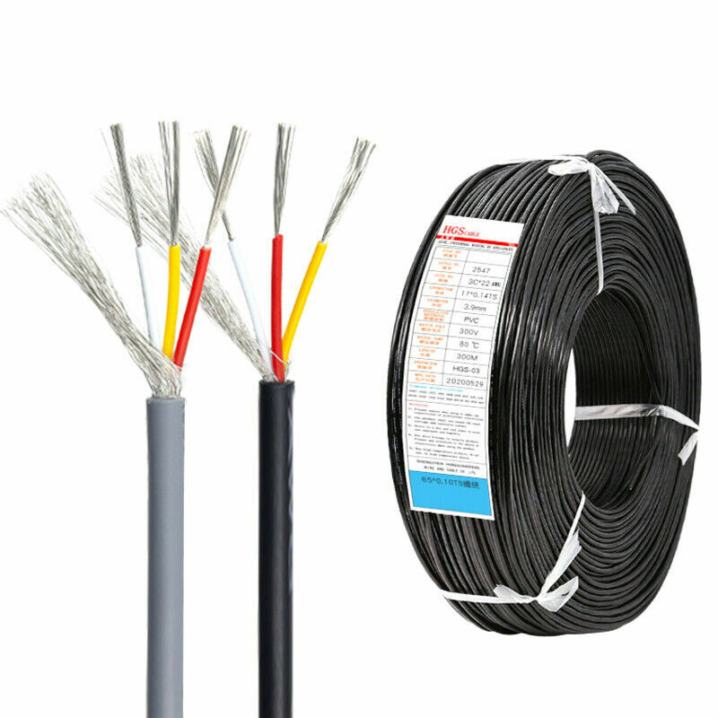24-28AWG Flexible 2/3/4 Multicore Cable Shielded Wire Audio Signal Auto Data Car