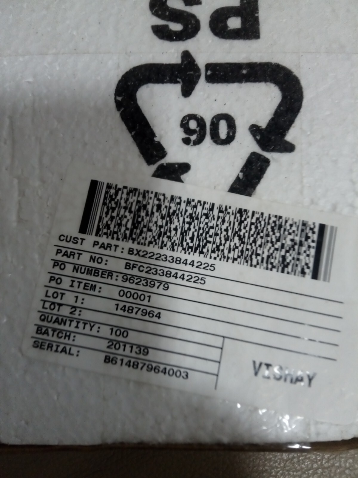 VISHAY CAP FILM 2.2UF 20% 800VDC RADIAL Polypropylene (PP), Metallized Radial