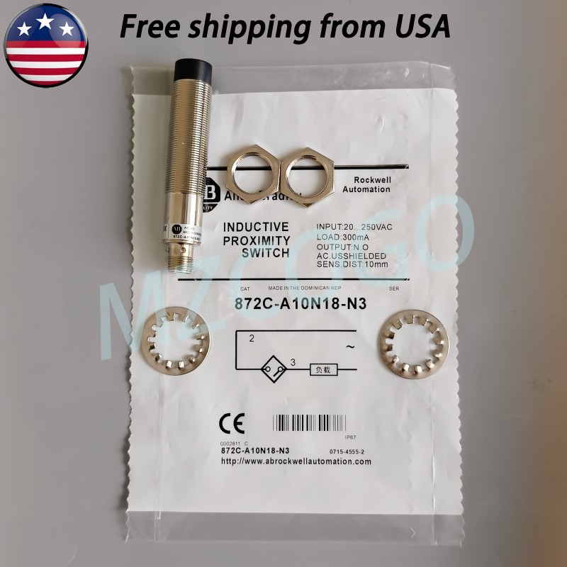 Fr Allen-Bradley 872C-A10N18-N3 20-250VAC 4Pin Inductive Proximity Sensor Switch