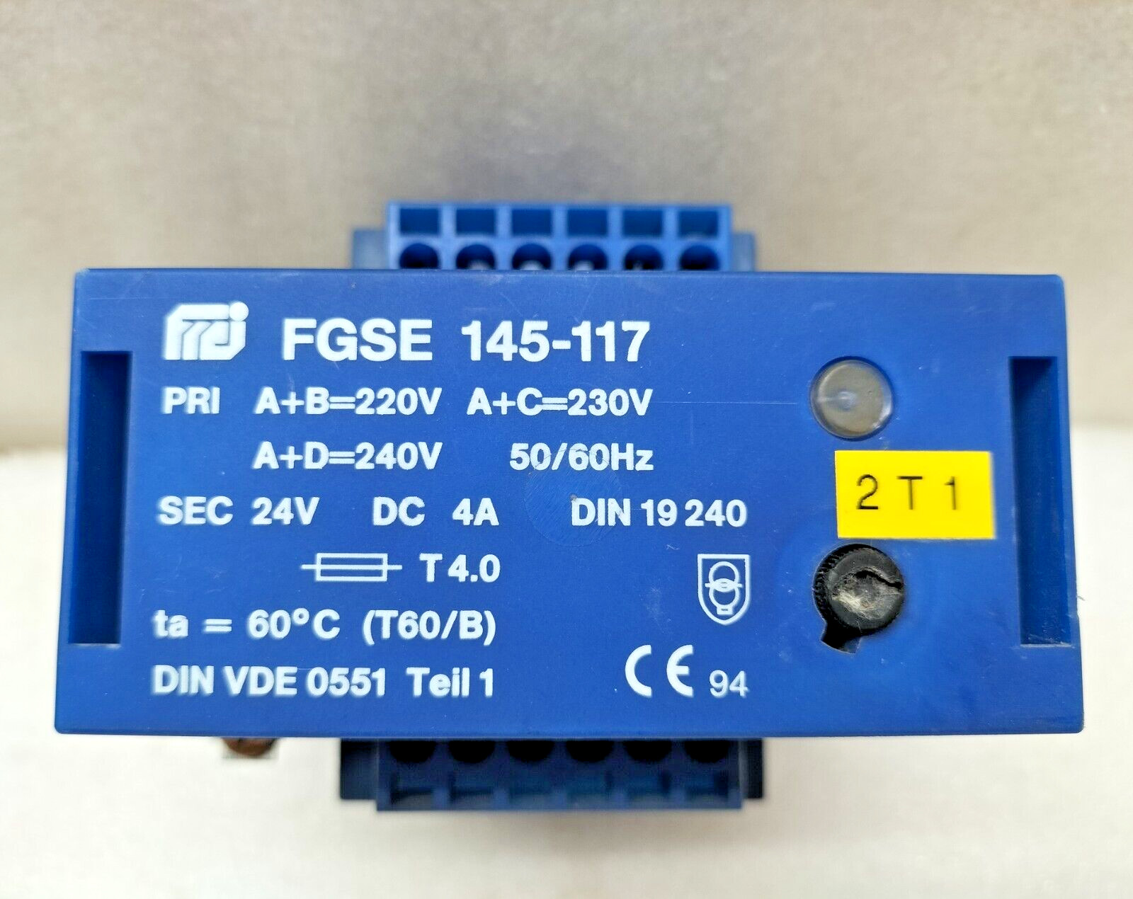 FGSE 145-117 TRANSFORMER A+B=220V A+C=230V A+D=240V 50/60 Hz