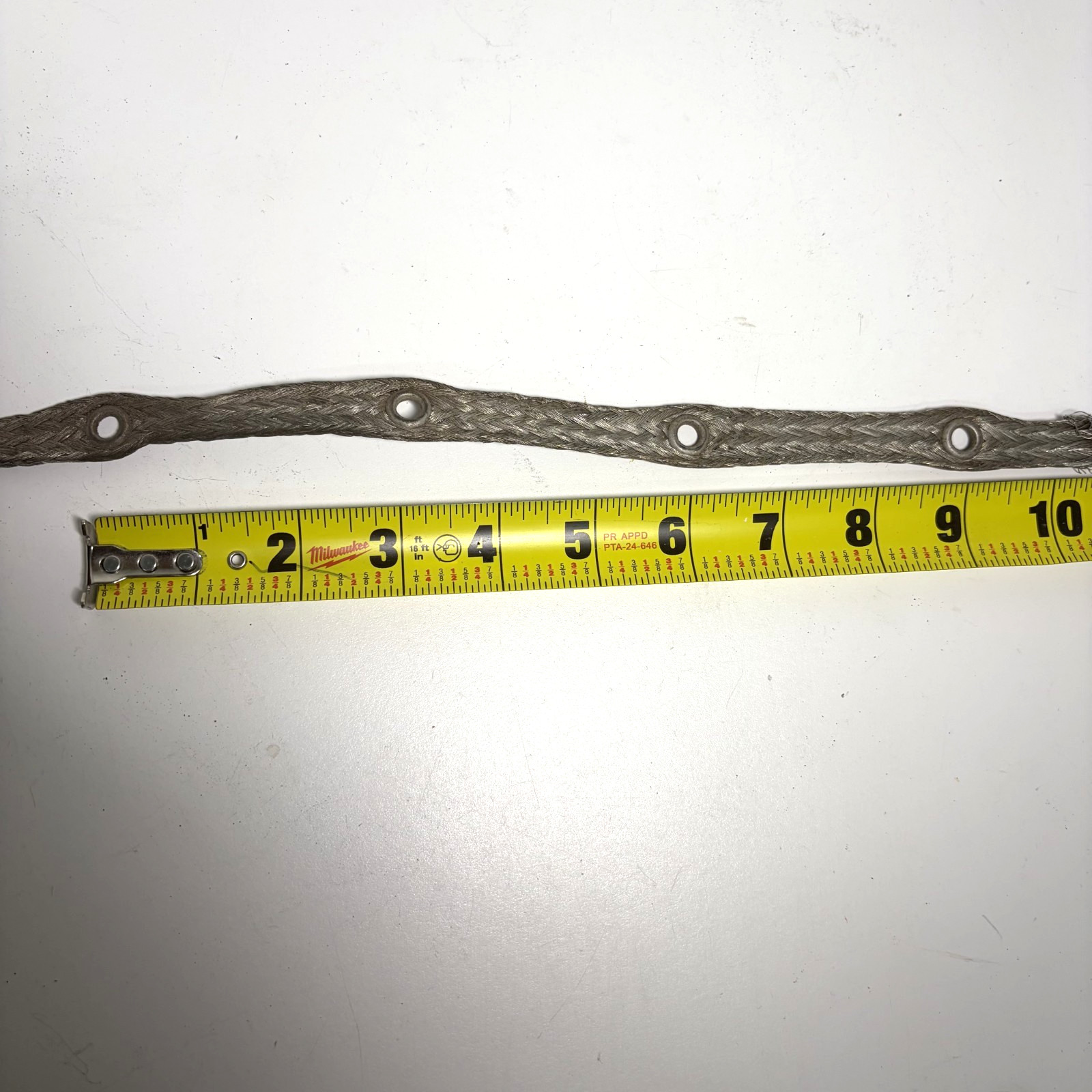 Electrical Grounding Bond Braid w/ Eyelets 3″ Spacing ~21 ft Wire 11/16″ Wide