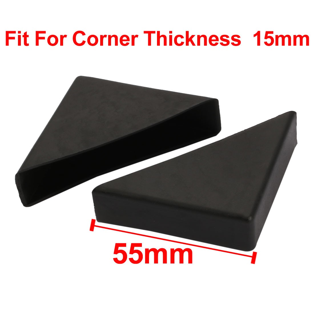 6pcs 55mmx55mm Plastic Table Desk Corner Guard Protector Fit for 15mm Thickness