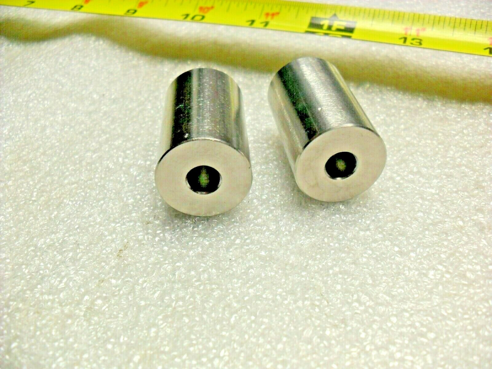 qty 2 Spacers. Stand-Off, Bushing, Stainless 1-3/8″ L x 1-13/16″ od x1/4″ Bore,