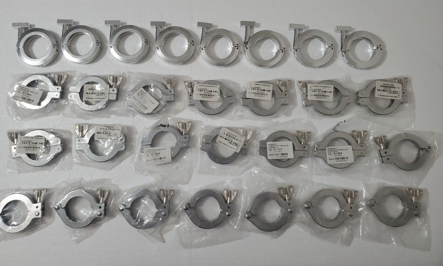29pcs NW40 / KF40 WING-NUT CLAMP Aluminum – Vacuum Part Lot NEW