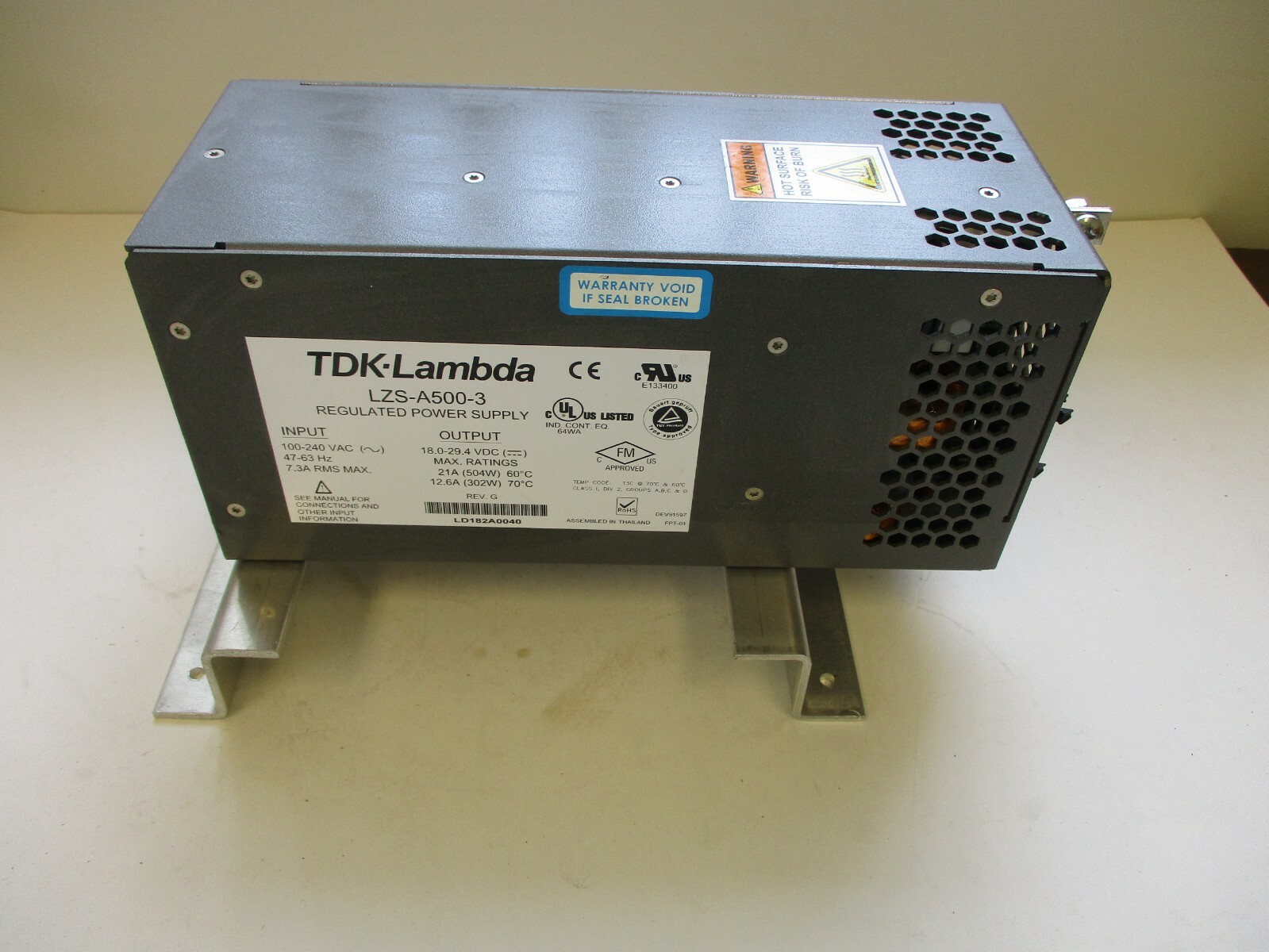 TDK-LAMBDA LZS-A500-3 REGULATED POWER SUPPLY WITH ALM BRACKETS, NEVER ENERGIZED