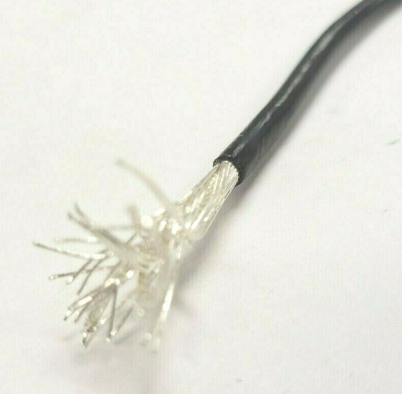 Teflon TFE Silver Plated Wire 10 AWG Black MIL-W16878 10 ga $ PER 10 FT SECTION