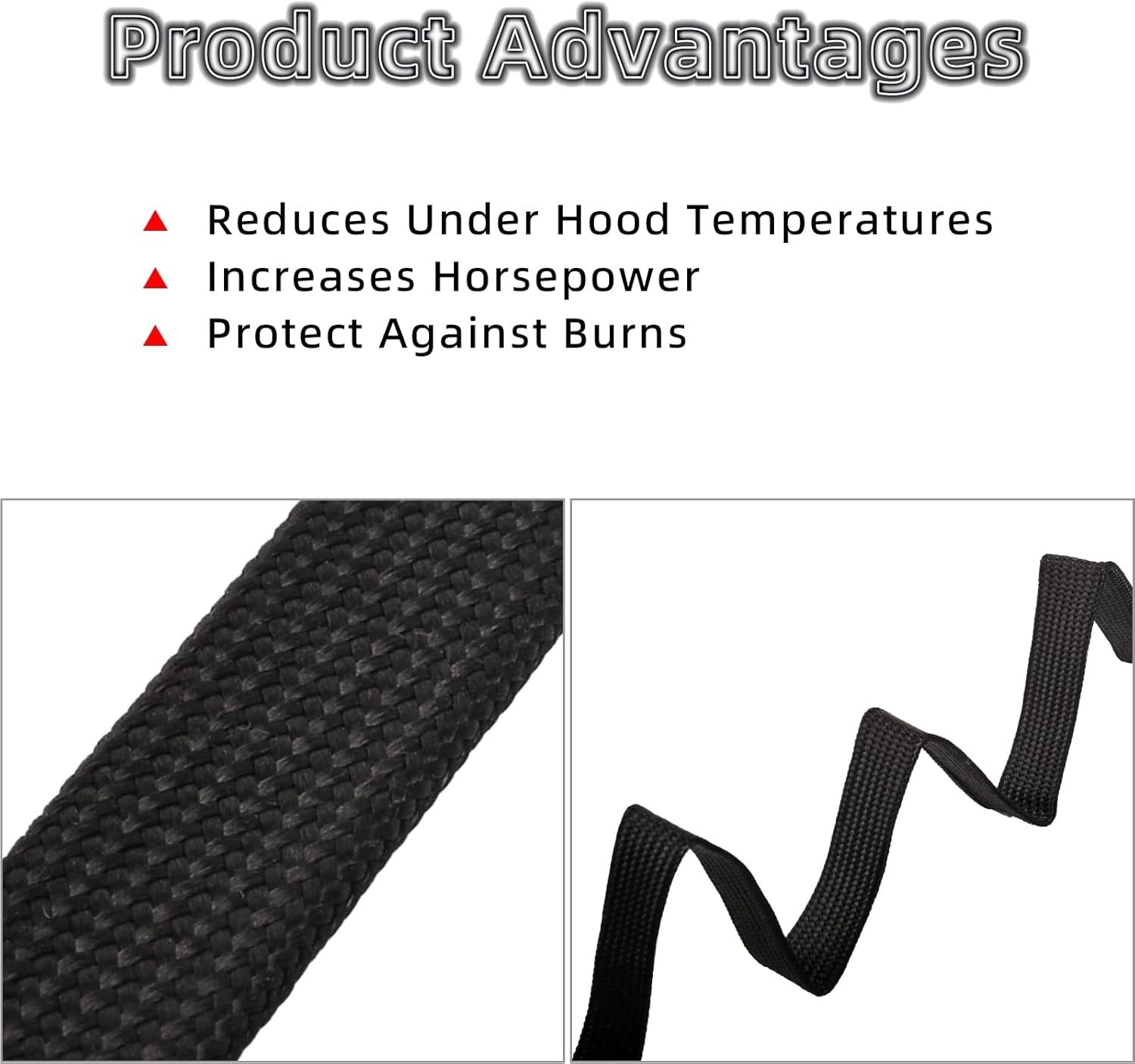 High-Temp Fiberglass Heat Sleeve for Spark Plug Wires – 5FT x 1/4″ Protection