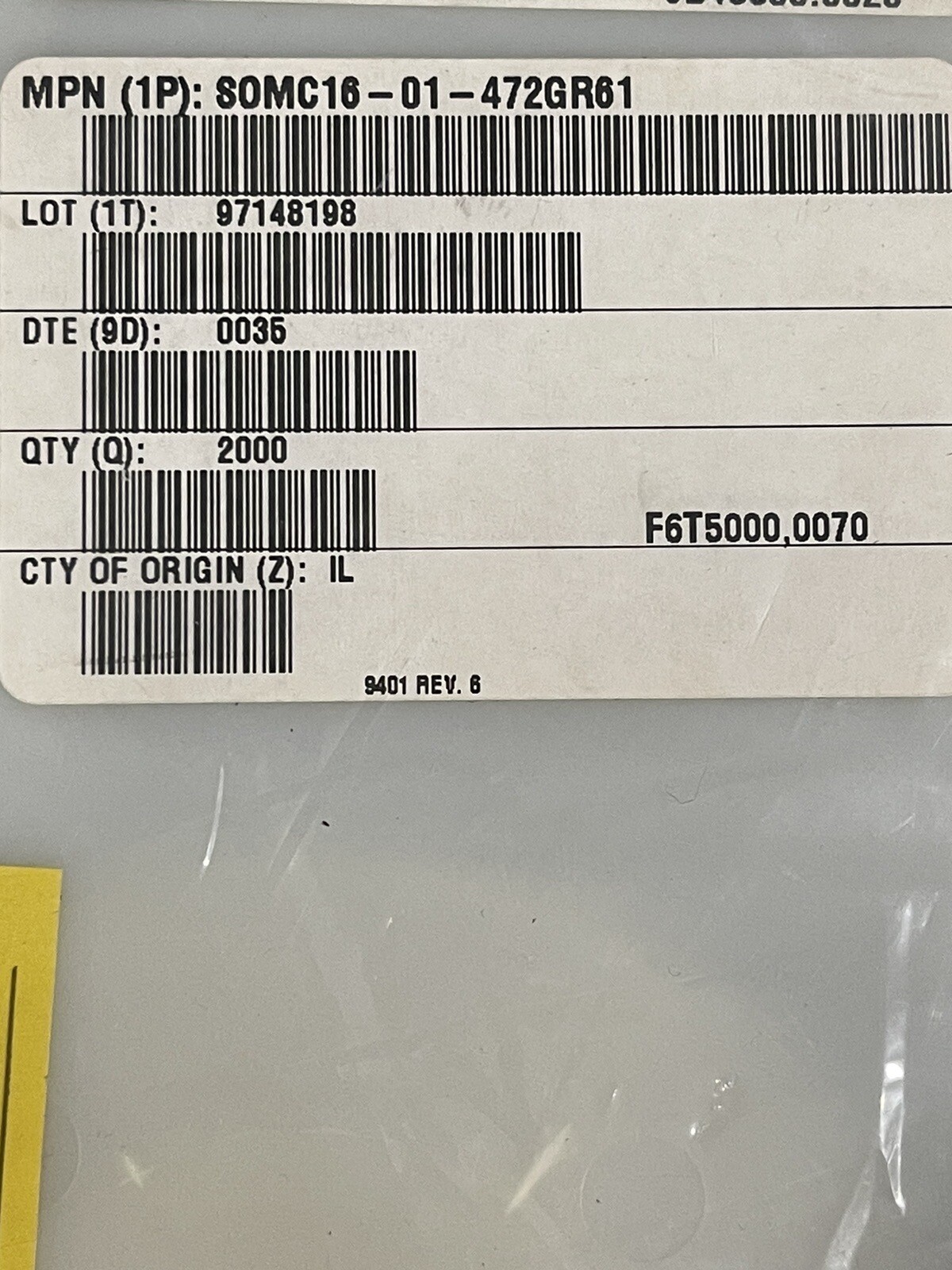 SOMC1601-472G 4.7KOhm 2% 16 PIN SMD BUSSED RESISTOR NETWORK DALE (LOT OF 100)